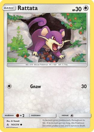 Rattata - 143/214 [SM - Unbroken Bonds] Reverse Holofoil