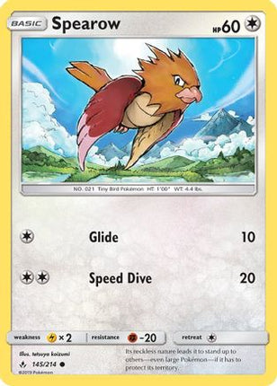 Spearow - 145/214 [SM - Unbroken Bonds]