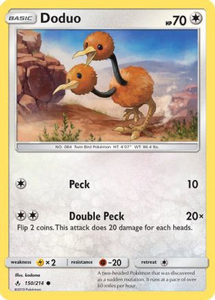 Doduo - 150/214 [SM - Unbroken Bonds] Reverse Holofoil