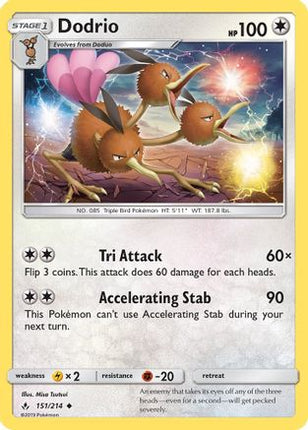 Dodrio - 151/214 [SM - Unbroken Bonds] Reverse Holofoil
