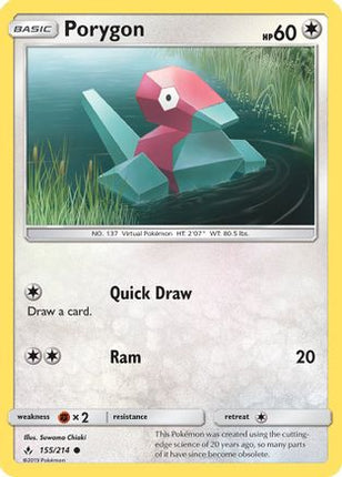Porygon (155) - 155/214 [SM - Unbroken Bonds]