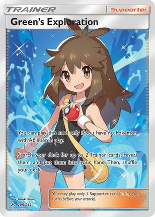 Green's Exploration (Full Art) - 209/null [SM - Unbroken Bonds] Holofoil