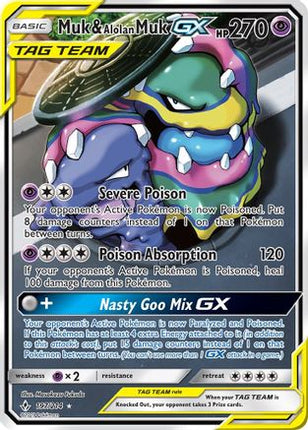 Muk & Alolan Muk GX (197) (Full Art) - 197/null [SM - Unbroken Bonds] Holofoil