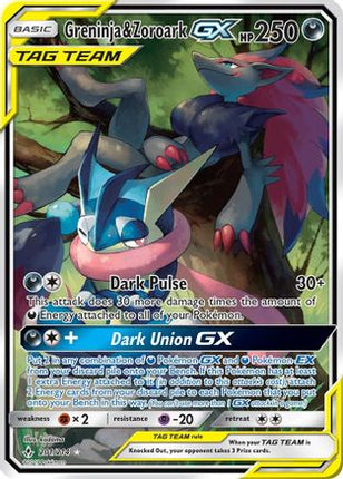 Greninja & Zoroark GX (201) (Alternate Full Art) - 201/214 [SM - Unbroken Bonds] Holofoil
