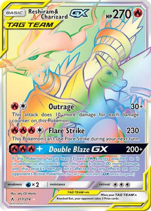 Reshiram & Charizard GX (Secret) - 217/null [SM - Unbroken Bonds] Holofoil