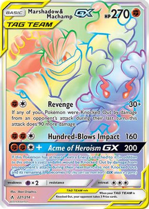 Marshadow & Machamp GX (Secret) - 221/null [SM - Unbroken Bonds] Holofoil