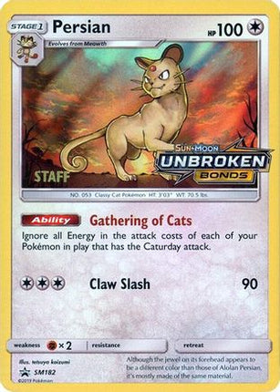 Persian - SM182 (Prerelease) [Staff] - null/null [SM Promos] Holofoil