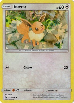 Eevee - 155/214 (Let's Play, Eevee!) (Cracked Ice Holo) [Deck Exclusives] Holofoil