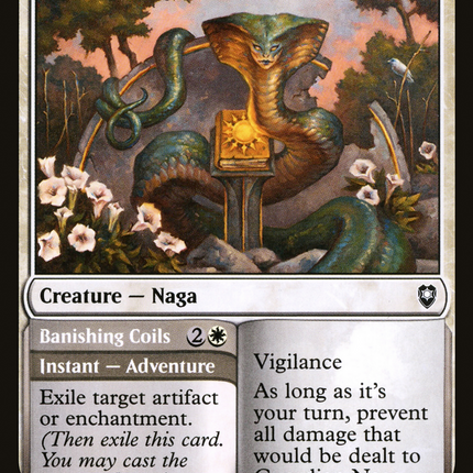 Guardian Naga // Banishing Coils [Commander Legends: Battle for Baldur's Gate]