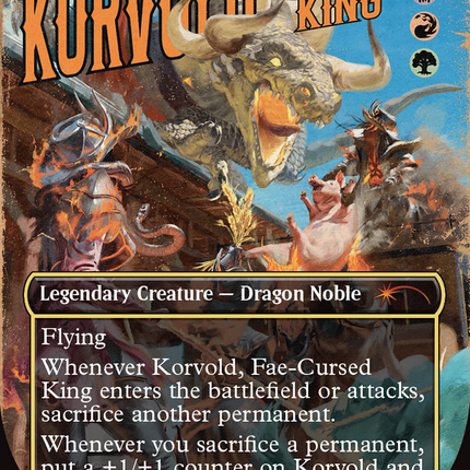 Korvold, Fae-Cursed King (Borderless) [Secret Lair Drop]