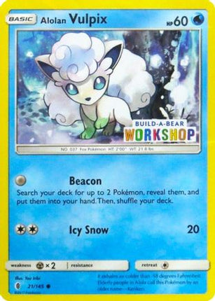 Alolan Vulpix - 21/145 (Build-A-Bear Workshop Exclusive) [Miscellaneous Cards & Products]