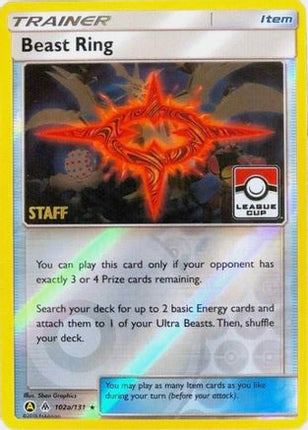 Beast Ring - 102a/131 (League Cup) [Staff] [League & Championship Cards] Reverse Holofoil