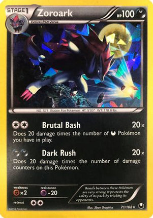 Zoroark - 71/108 (Cracked Ice Holo) [Deck Exclusives] Holofoil
