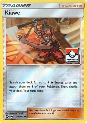 Kiawe - 116a/147 (Pokemon League) [League & Championship Cards] Reverse Holofoil