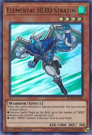 Elemental HERO Stratos (Ultra Rare) [BLHR-EN061] 1st Edition