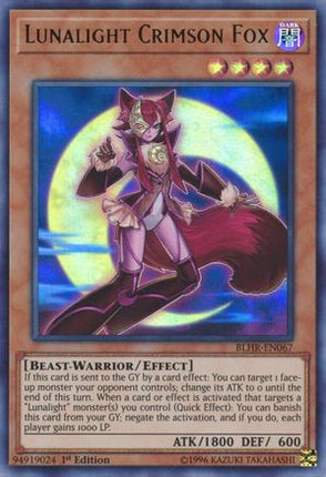 Lunalight Crimson Fox (Ultra Rare) [BLHR-EN067] 1st Edition