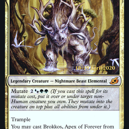 Brokkos, Apex of Forever [Ikoria: Lair of Behemoths Promos] Prerelease Foil