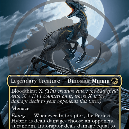 Indoraptor, the Perfect Hybrid (Borderless) [Jurassic World Collection] (Emblem) Foil