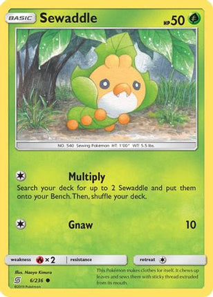 Sewaddle (6) - 6/236 [SM - Unified Minds] Reverse Holofoil