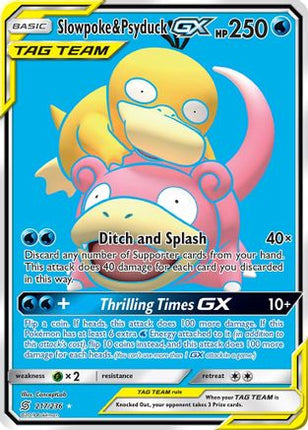 Slowpoke & Psyduck GX (Full Art) - 217/null [SM - Unified Minds] Holofoil