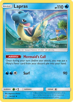 Lapras - 36/236 [SM - Unified Minds] Reverse Holofoil