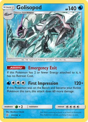 Golisopod - 51/236 [SM - Unified Minds] Reverse Holofoil
