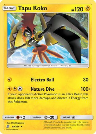 Tapu Koko - 69/null [SM - Unified Minds] Holofoil