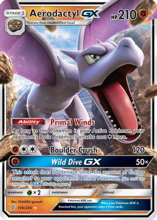 Aerodactyl GX - 106/236 [SM - Unified Minds] Holofoil