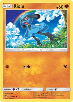 Riolu (115) - 115/236 [SM - Unified Minds] Reverse Holofoil