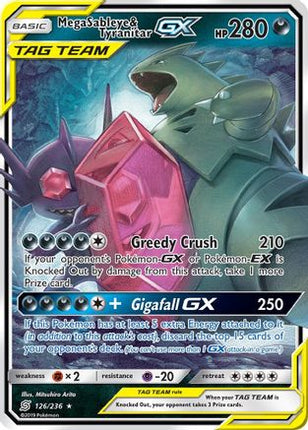 Mega Sableye & Tyranitar GX - 126/236 [SM - Unified Minds] Holofoil