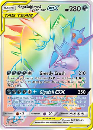 Mega Sableye & Tyranitar GX (Secret) - 245/null [SM - Unified Minds] Holofoil