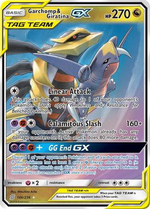 Garchomp & Giratina GX - 146/236 [SM - Unified Minds] Holofoil