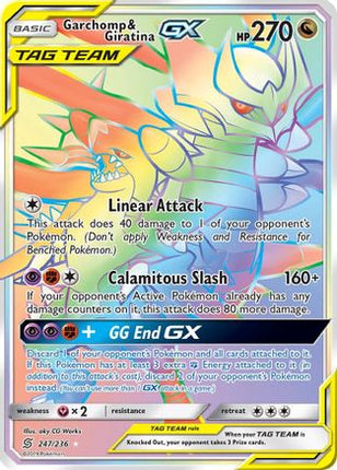 Garchomp & Giratina GX (Secret) - 247/null [SM - Unified Minds] Holofoil