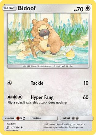 Bidoof - 171/236 [SM - Unified Minds] Reverse Holofoil