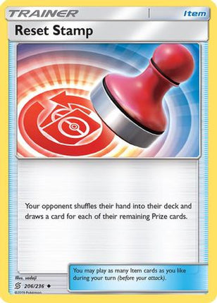 Reset Stamp - 206/236 [SM - Unified Minds] Reverse Holofoil