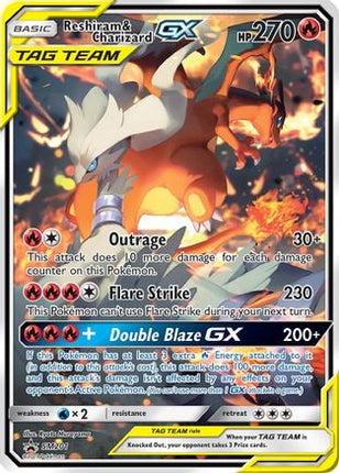Reshiram & Charizard GX - SM201 - SM201/null [SM Promos] Holofoil
