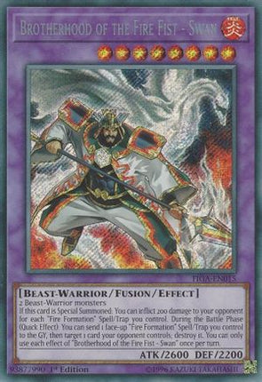 Brotherhood of the Fire Fist - Swan (Secret Rare) [FIGA-EN015] 1st Edition