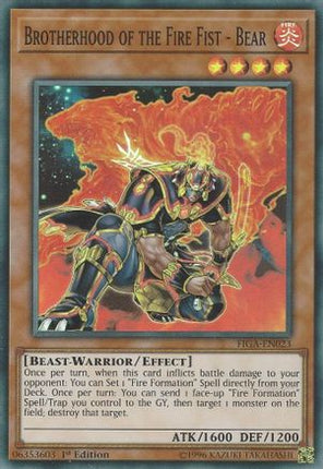 Brotherhood of the Fire Fist - Bear (Super Rare) [FIGA-EN023] 1st Edition