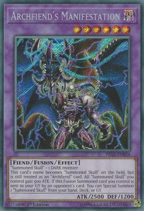 Archfiend's Manifestation (Secret Rare) [FIGA-EN034] 1st Edition