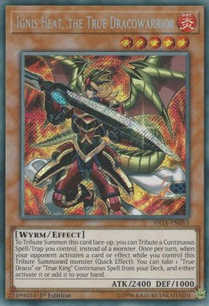 Ignis Heat, the True Dracowarrior (Secret Rare) [FIGA-EN053] 1st Edition