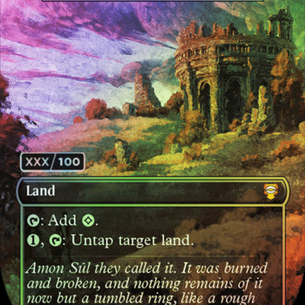 Deserted Temple (Borderless) [Tales of Middle-earth Commander] Serialized Foil