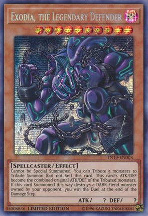 Exodia, the Legendary Defender (Prismatic Secret Rare) [TN19-EN003] Limited