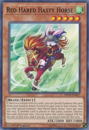 Red Hared Hasty Horse (Common / Short Print) [MP19-EN017] 1st Edition