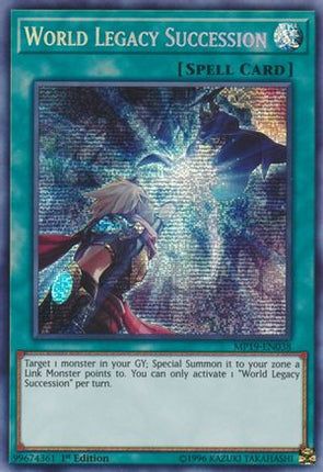 World Legacy Succession (Prismatic Secret Rare) [MP19-EN038] 1st Edition