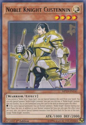 Noble Knight Custennin (Rare) [MP19-EN141] 1st Edition