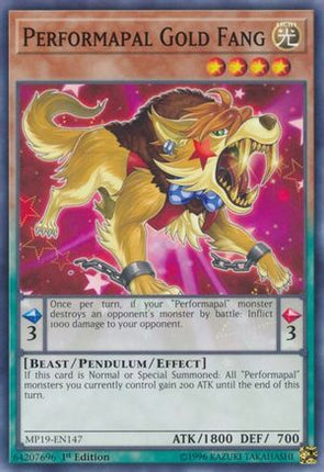 Performapal Gold Fang (Common / Short Print) [MP19-EN147] 1st Edition