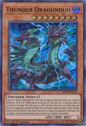 Thunder Dragonduo (Ultra Rare) [MP19-EN170] 1st Edition