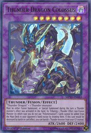 Thunder Dragon Colossus (Ultra Rare) [MP19-EN183] 1st Edition