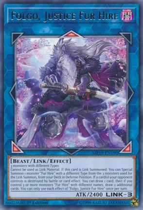 Folgo, Justice Fur Hire (Rare) [MP19-EN190] 1st Edition