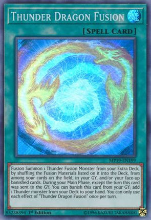 Thunder Dragon Fusion (Super Rare) [MP19-EN199] Unlimited